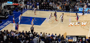 关键！康宁汉姆突破后做饼 奥萨尔-汤普森篮下打进助活塞6分领先