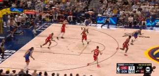 很稳妥！博格丹命中追身三分 领先27分的掘金喊出暂停