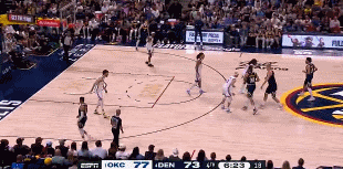 还得是你！贾马尔-穆雷借掩护中投命中 打破掘金4分钟得分荒